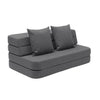 by KlipKlap KK 3 Fold Sofa XL Soft - Blue grey w. grey 