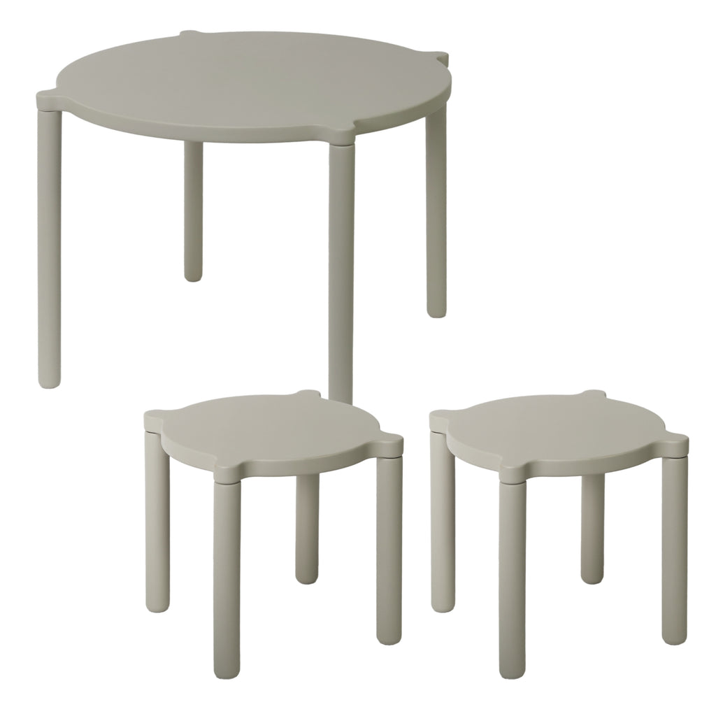 by KlipKlap Kindertafel & 2 Krukken - Stapelbaar - Sand