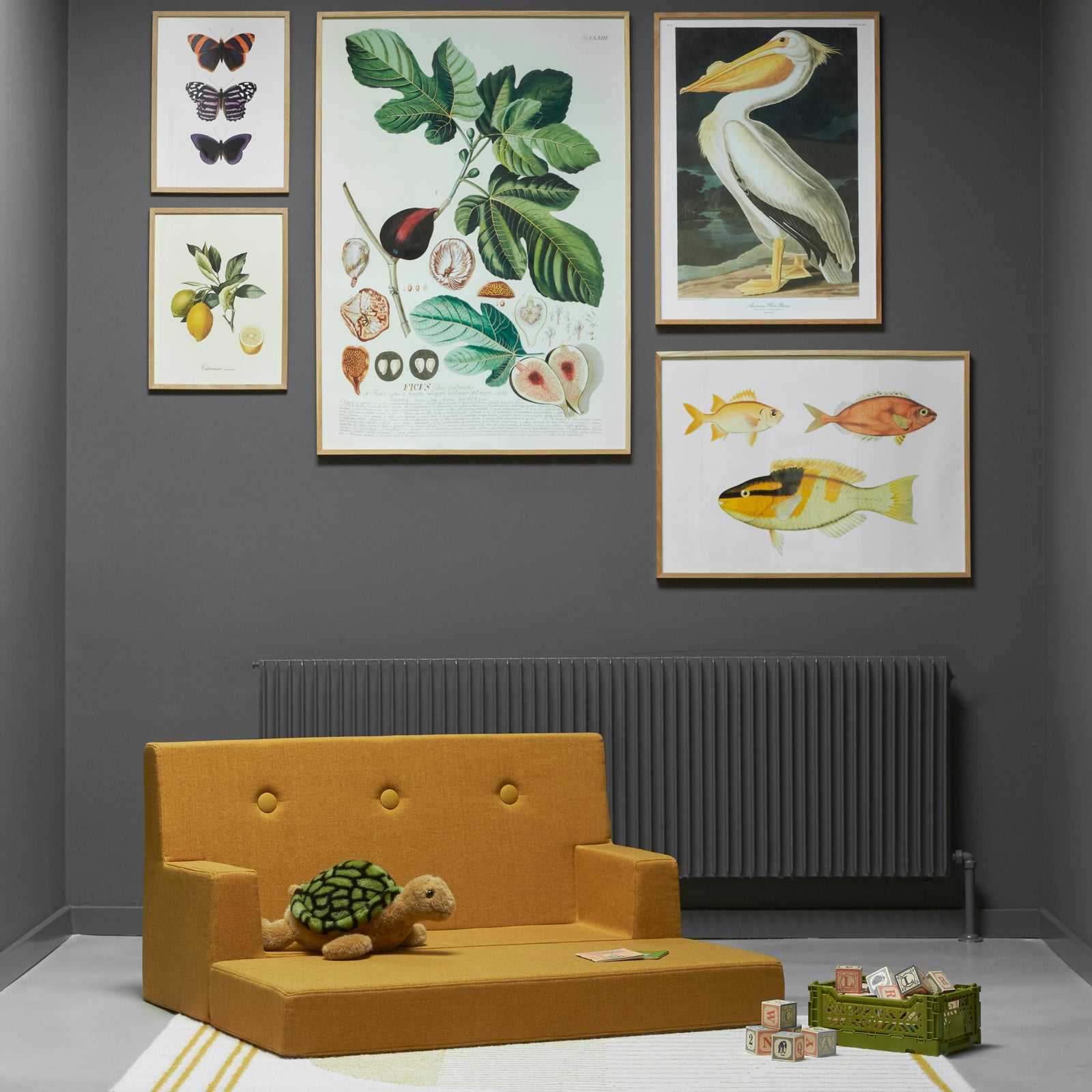 By KlipKlap KK Kids Sofa Mustard w. Mustard