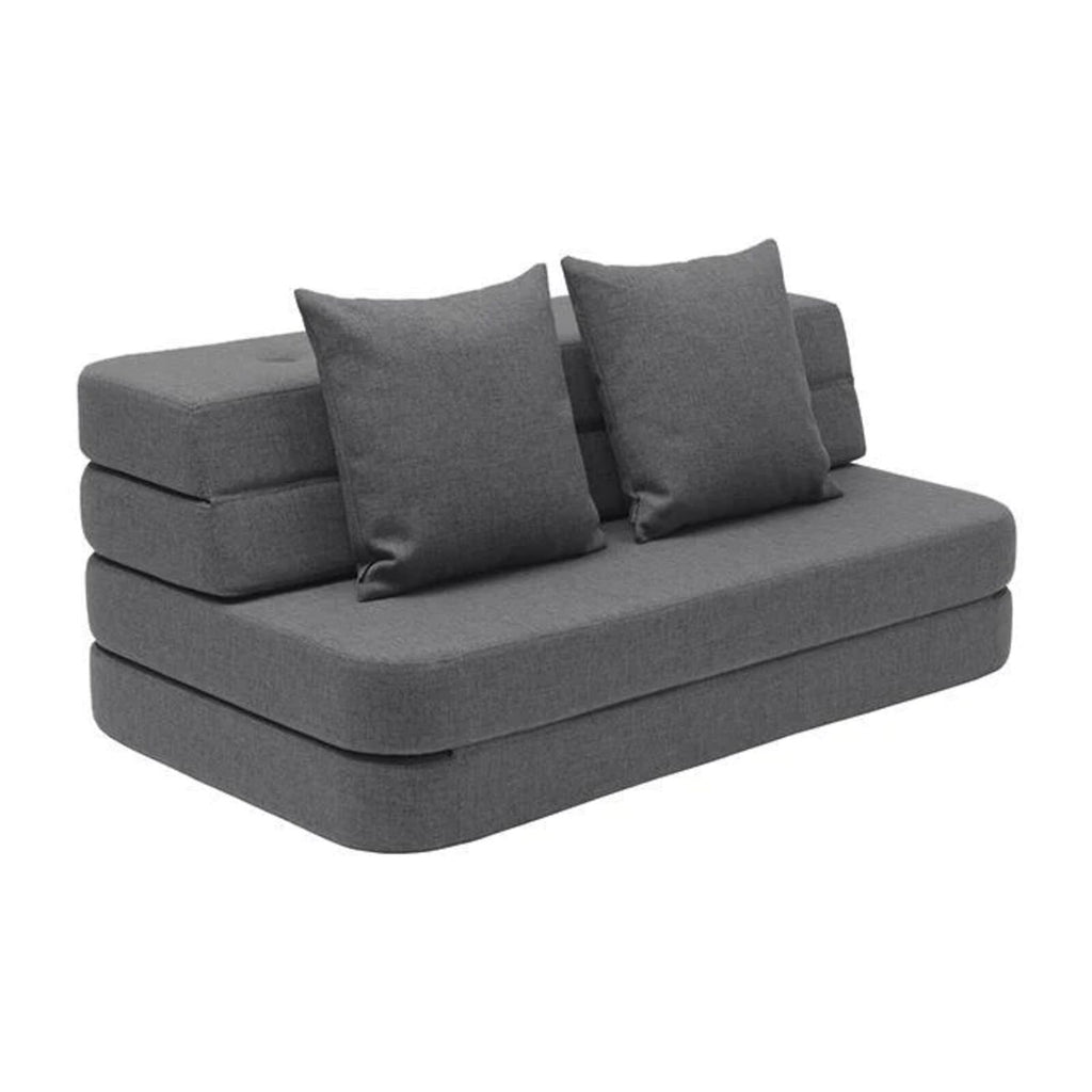 By KlipKlap KK 3 Fold Sohva XL Soft 140 cm Sinisenharmaa harmaalla