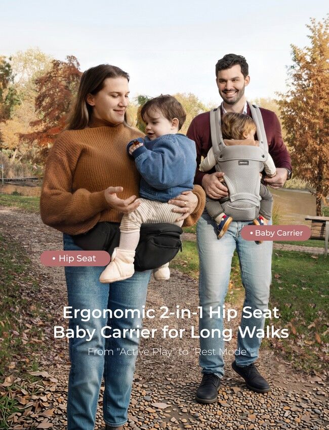 Momcozy Baby Hip Seat Carrier Black