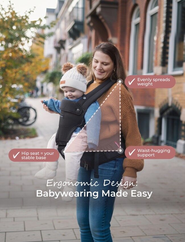 Momcozy Baby Hip Seat Carrier Black