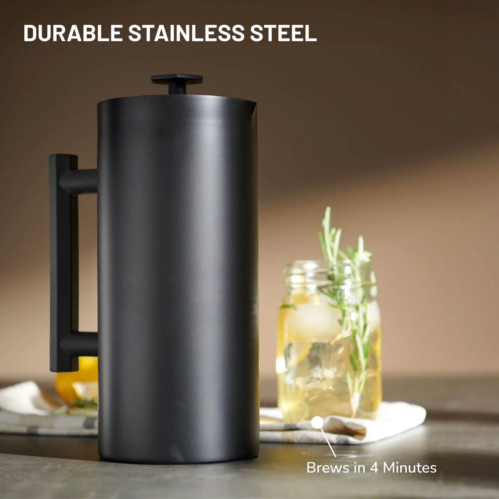 Espro P6 2132C2-19BK French press coffee maker Black steel