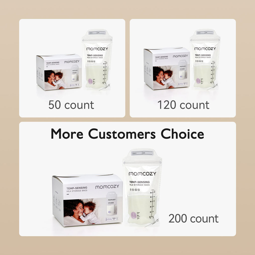 Momcozy 120pcs Disposable Breastmilk Bag