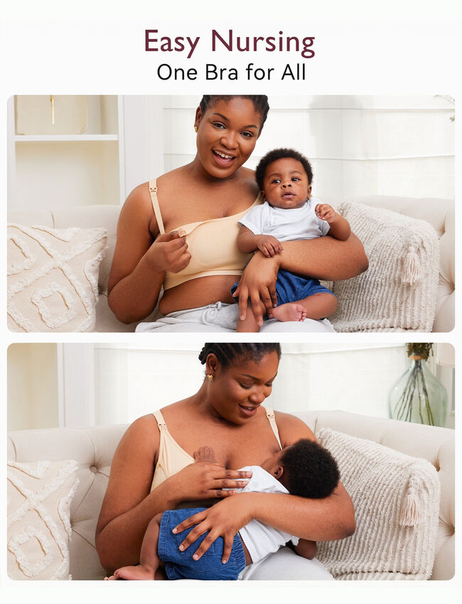 Momcozy YN08 L Hands-Free Pumping Bra Natural