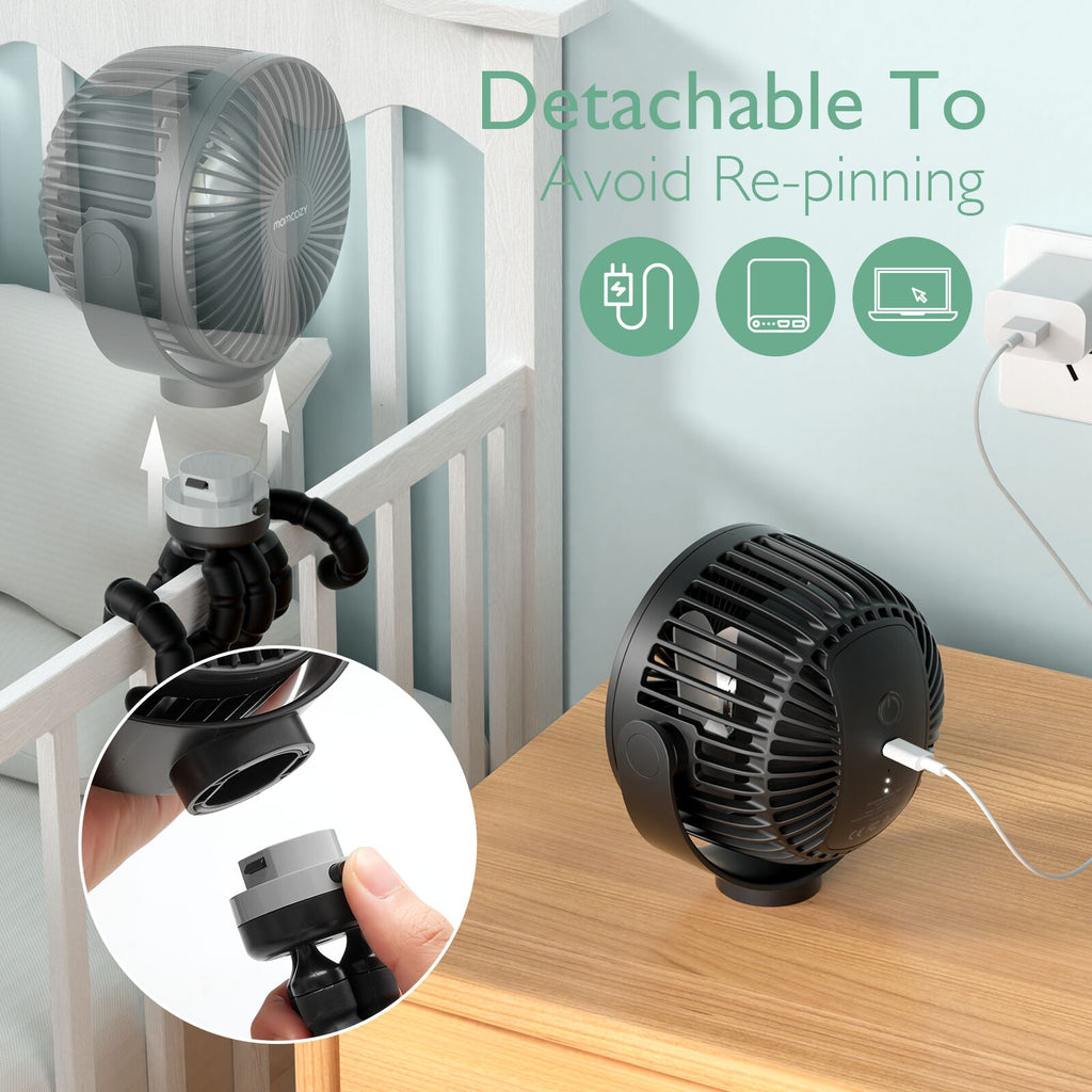 Momcozy Portable Fan Black