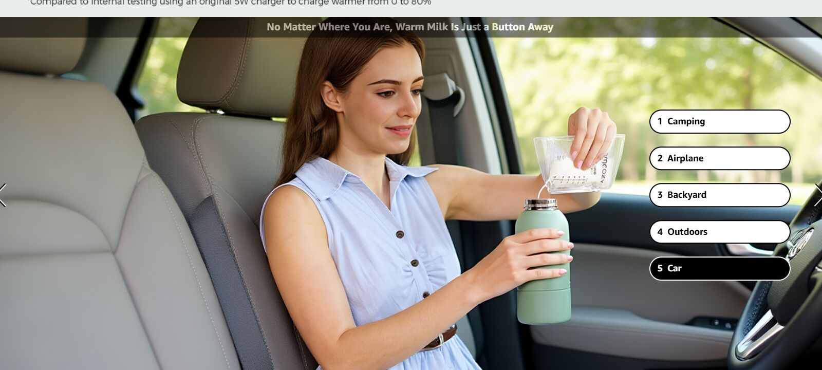 Momcozy Portable Breast Milk & Water Warmer for Travel Bottle Warmer