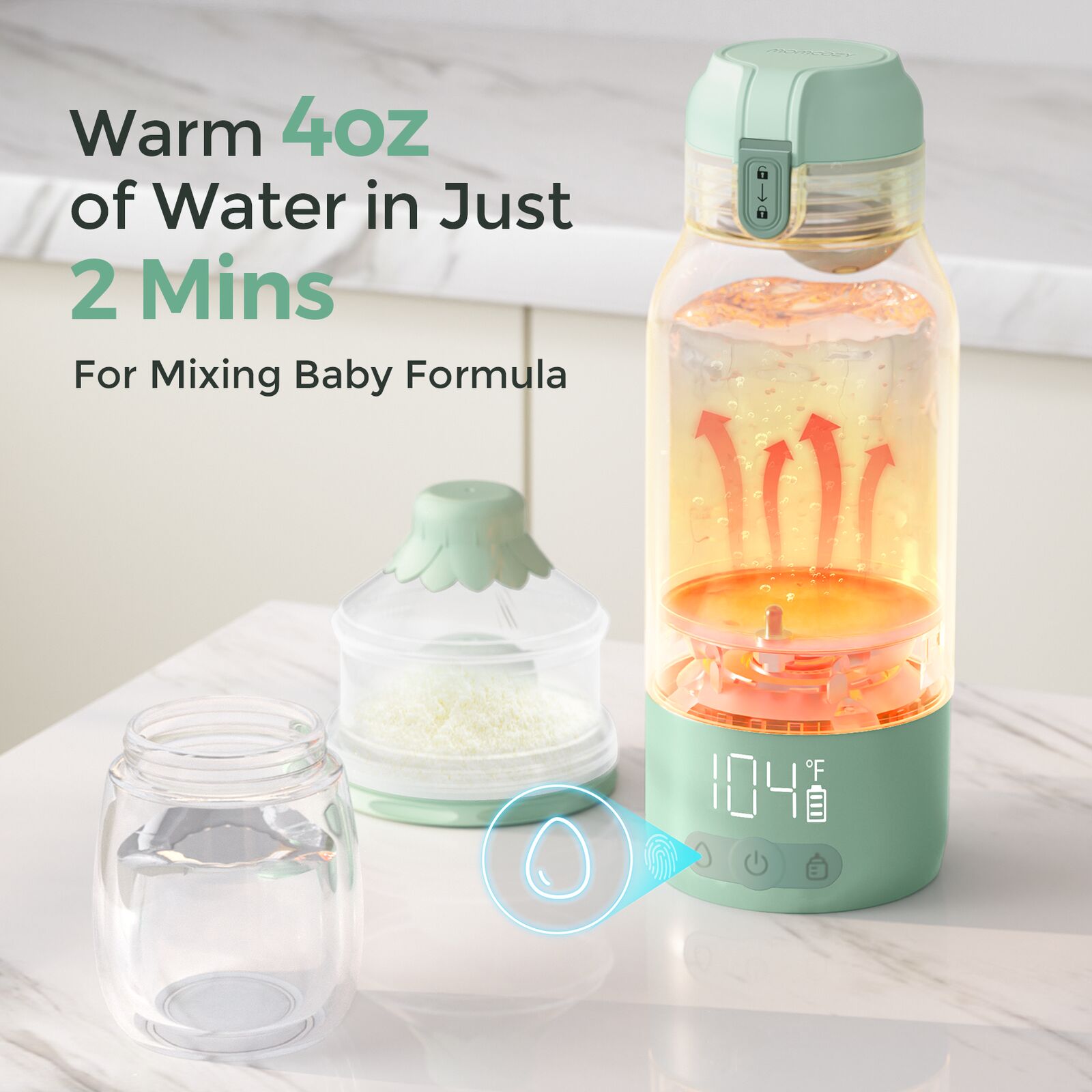 Momcozy Portable Breast Milk & Water Warmer for Travel Bottle Warmer