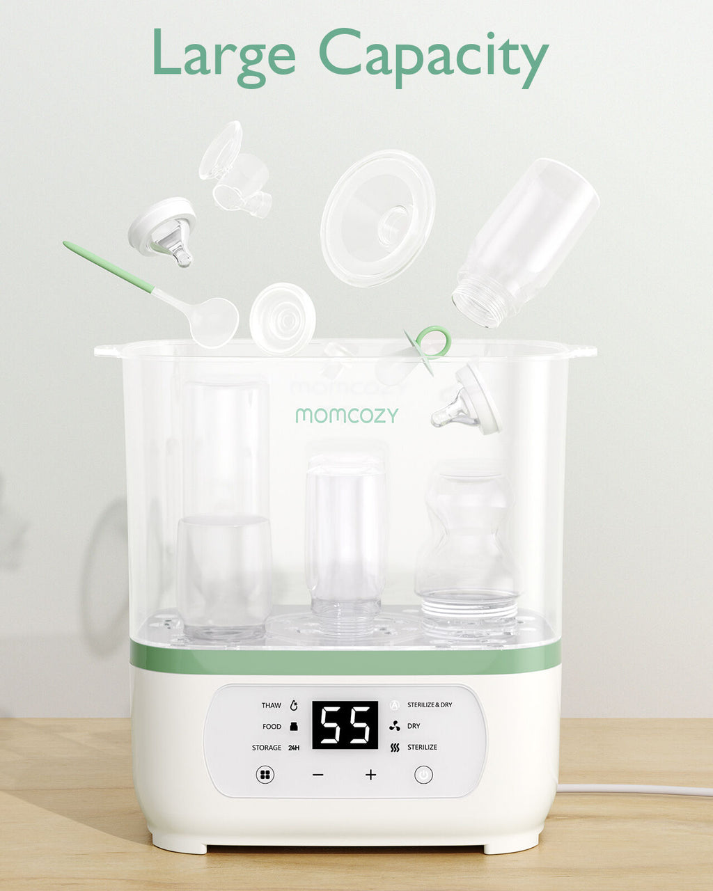 Momcozy 8-in-1 Electric Steam Baby Bottle Bottle Washer