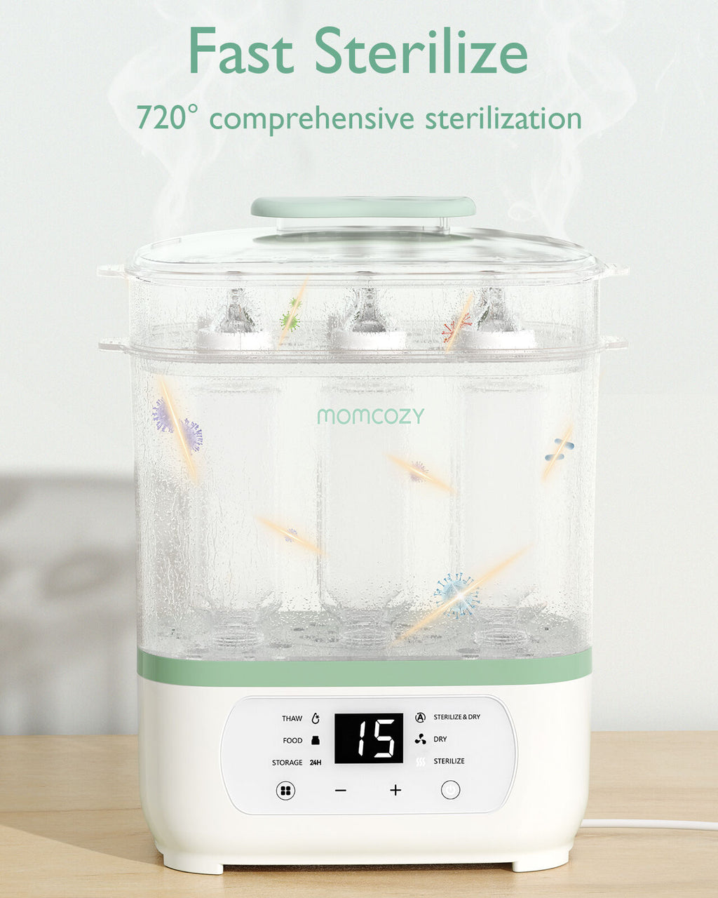 Momcozy 8-in-1 Electric Steam Baby Bottle Bottle Washer