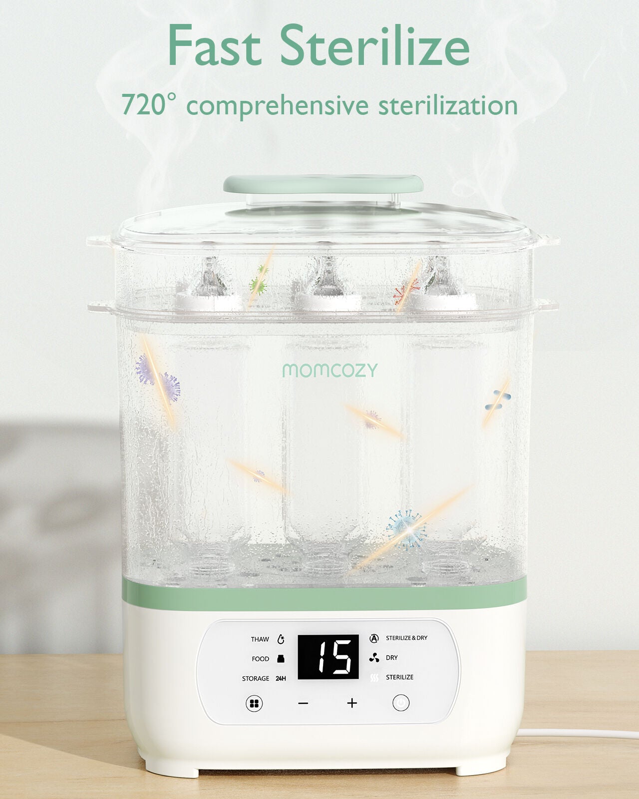 Momcozy 8-in-1 Electric Steam Baby Bottle Bottle Washer