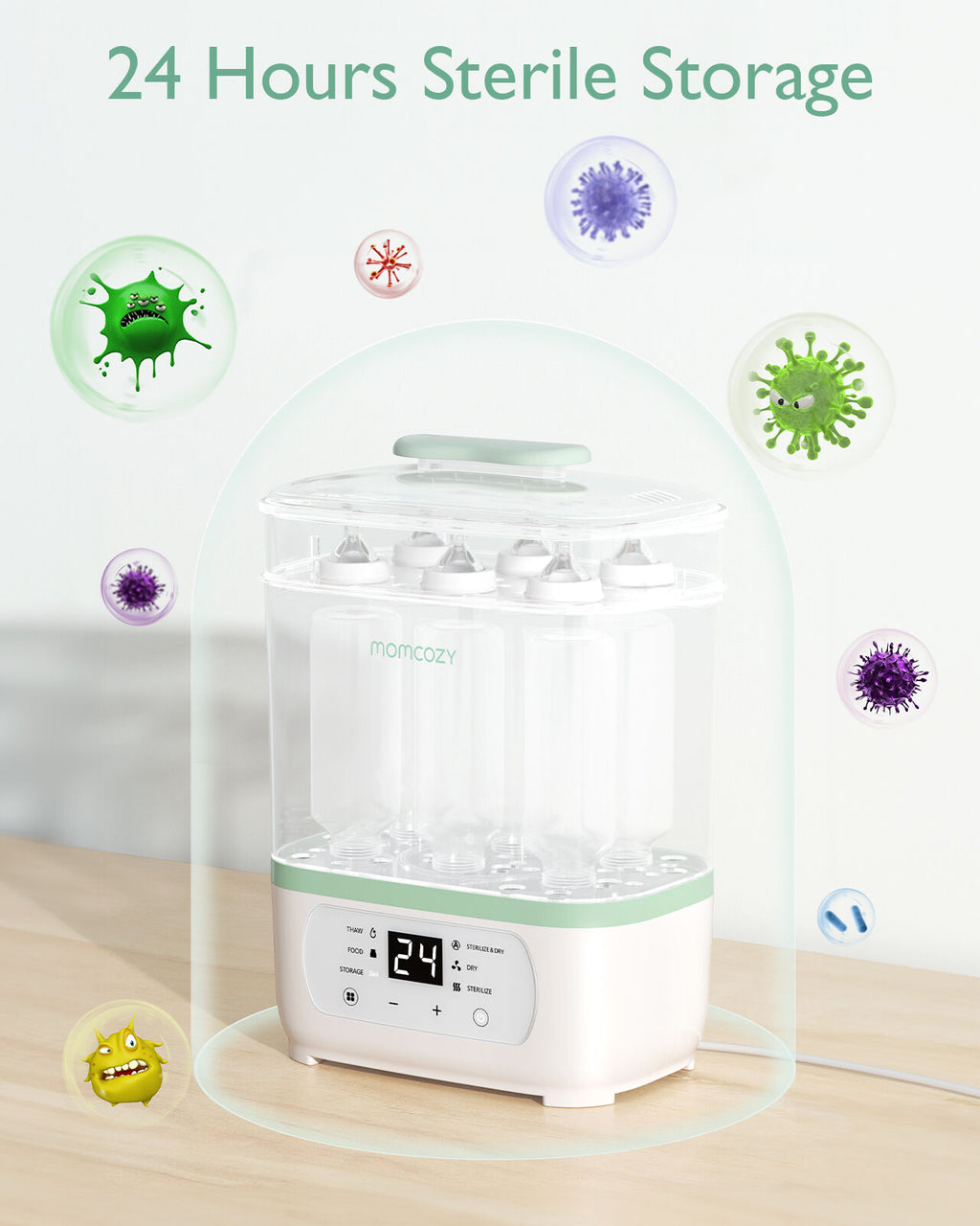 Momcozy 8-in-1 Electric Steam Baby Bottle Bottle Washer