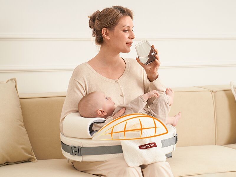 Momcozy CozyPro Breastfeeding Nursing Pillow Grey