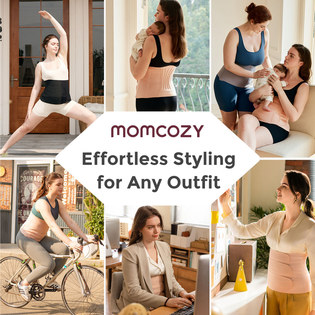 Momcozy Ergowrap M Postpartum Belly Band Oyster Pink
