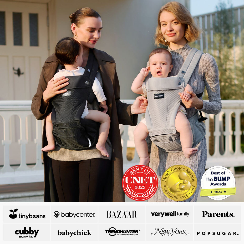 Momcozy Baby Carrier Air Mesh Hip Seat Carrier Grey