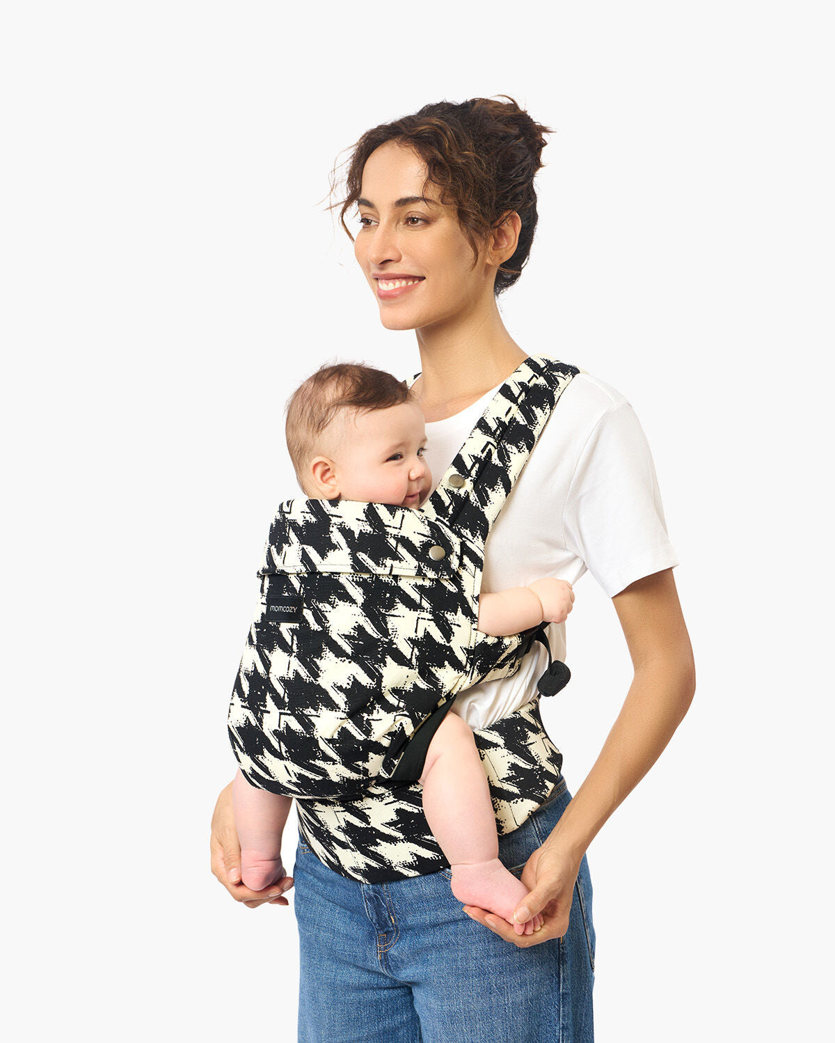 Momcozy PureHug Cotton Soft Structured Carrier Houndstooth