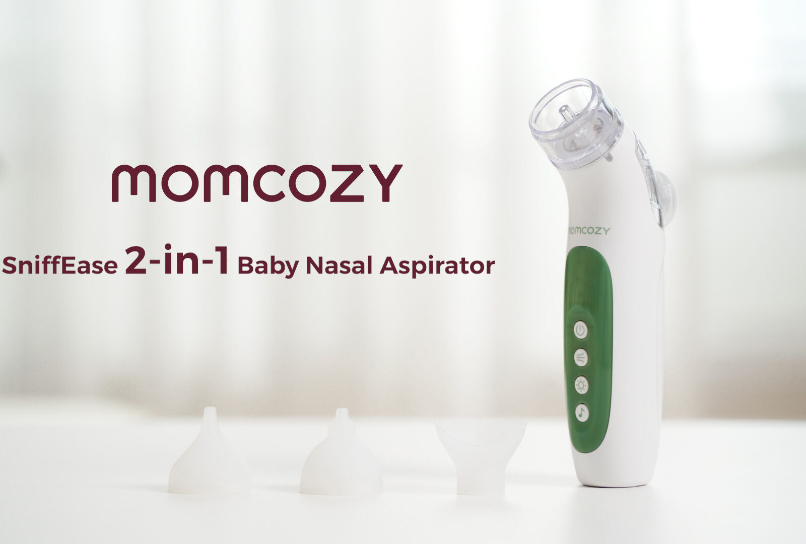 Momcozy BreezyClearT 2-in-1 Spray & Suction Electric Nasal Aspirator