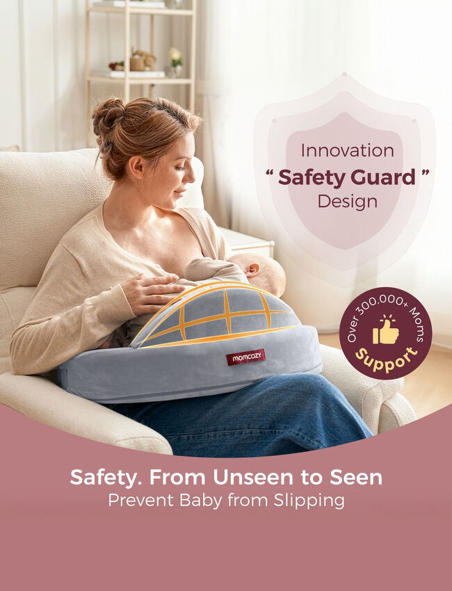 Momcozy Exclusive Memory Foam Nursing Pillow Grey