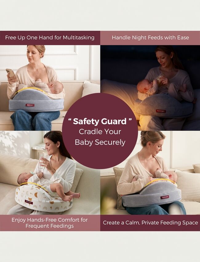 Momcozy Exclusive Memory Foam Nursing Pillow Grey
