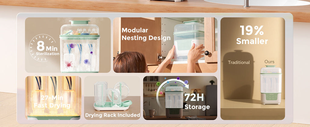 Momcozy BS04 4-in-1 Bottle Dryer Bottle Washer
