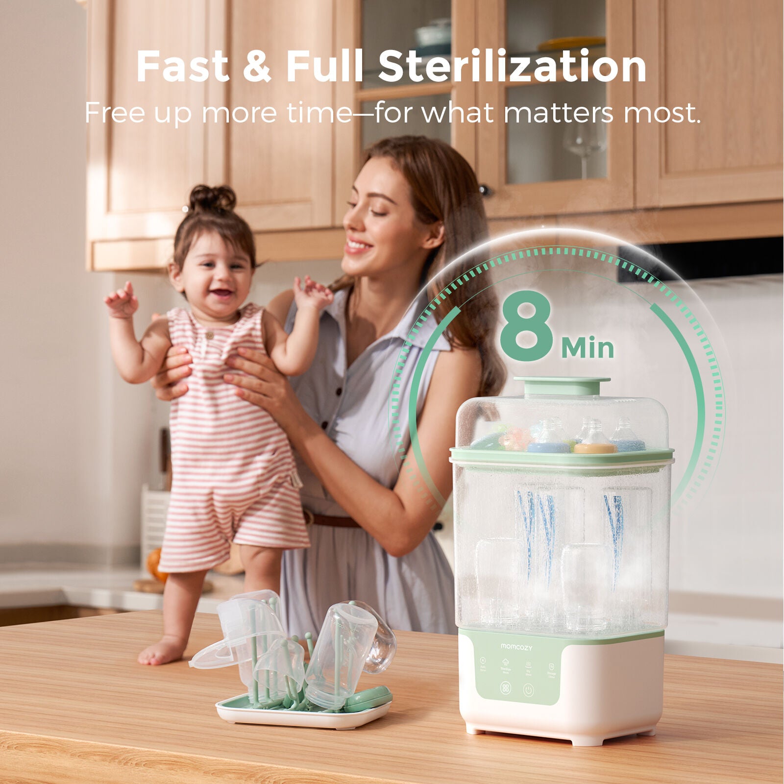 Momcozy BS04 4-in-1 Bottle Dryer Bottle Washer