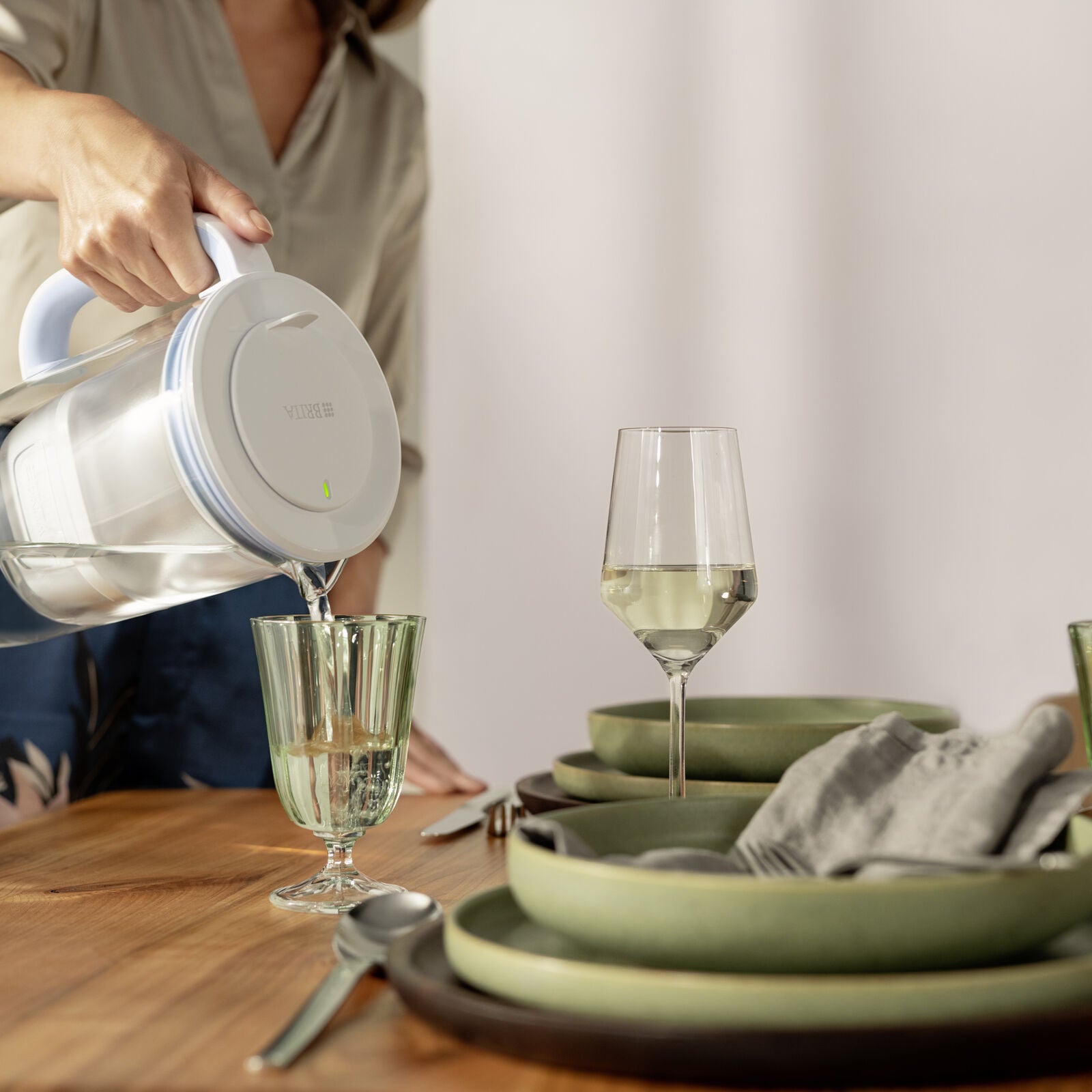 Brita Glass Jug Light blue