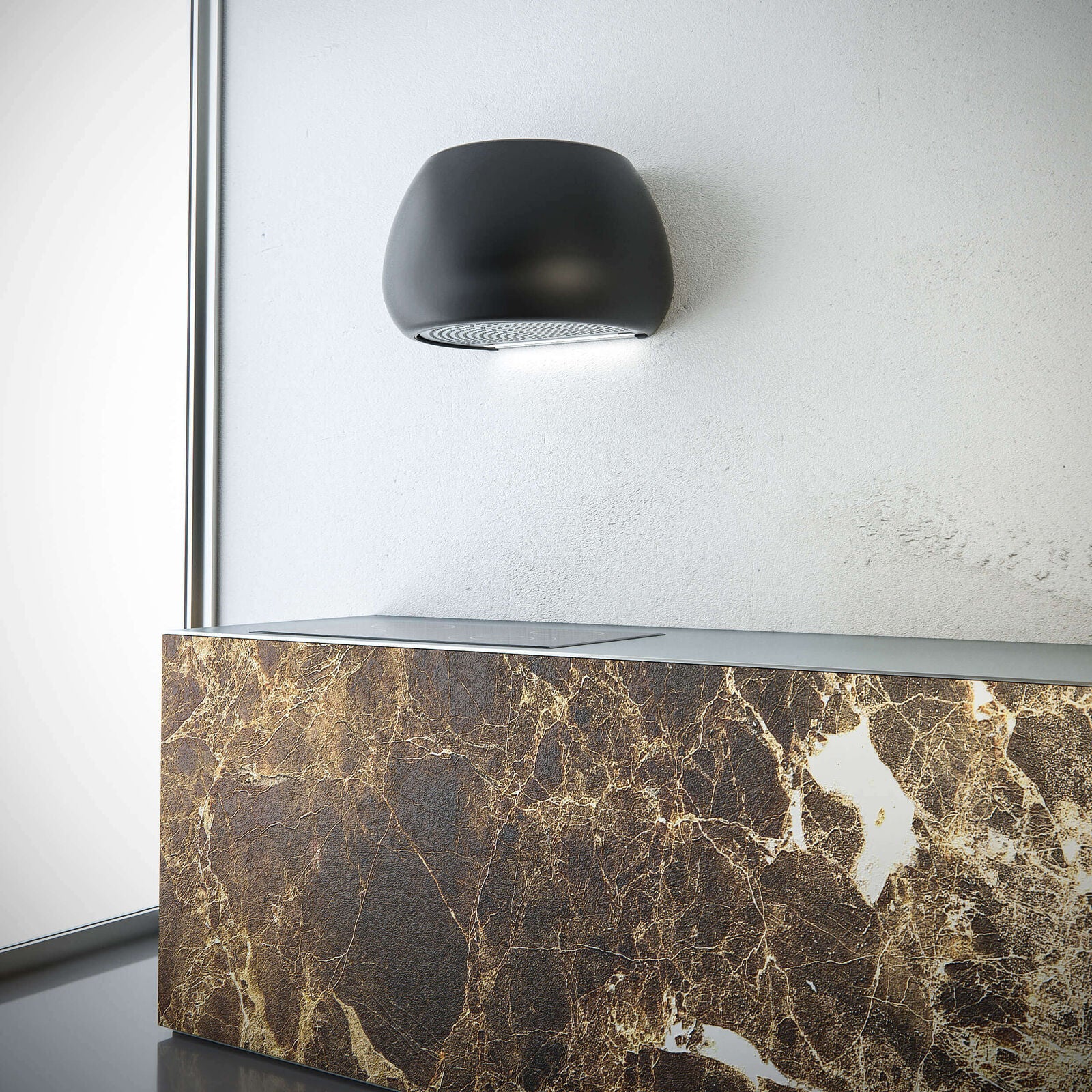 Witt Chubby Matte black-2 Wall hanging hood Matte Black