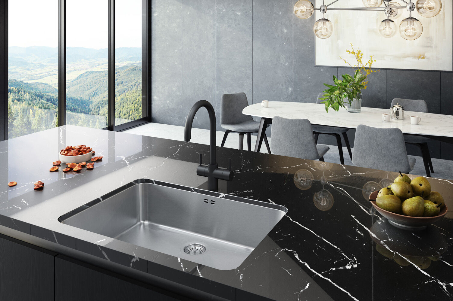 Insinkerator 3N1 Tap - J Shape Tap Black