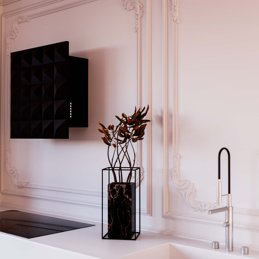 Witt Mosaik Matte Black Wall hanging hood Black