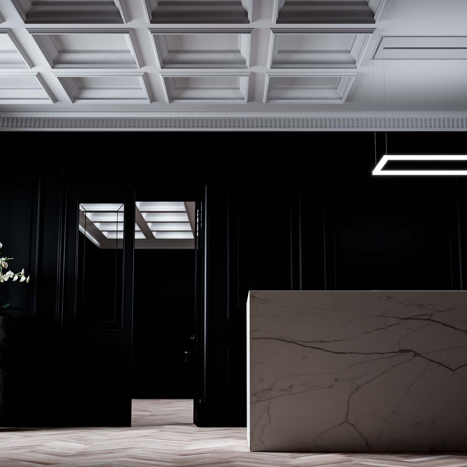 Witt Marble White Ceiling hood White