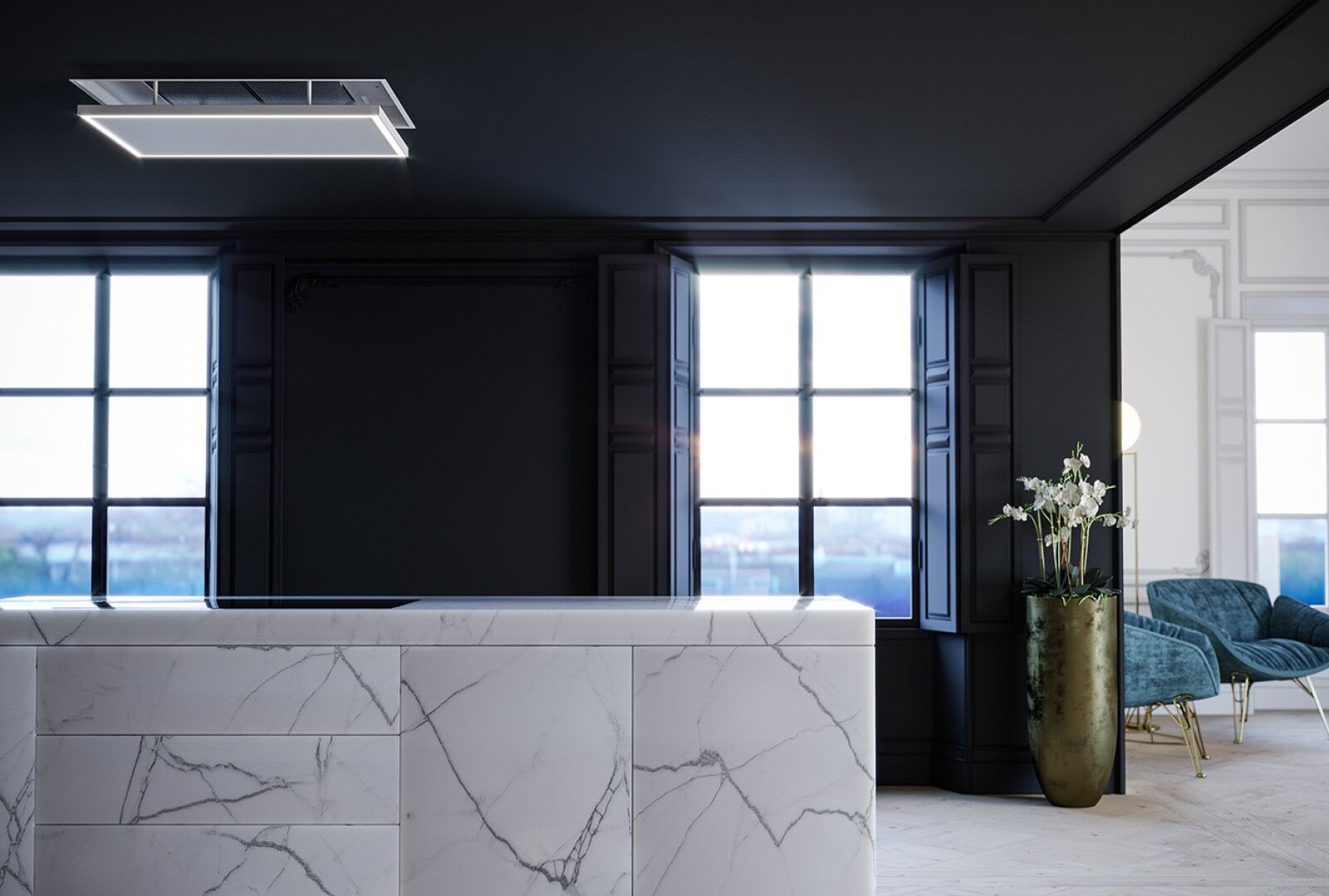 Witt Elevate 90 W Ceiling hood White