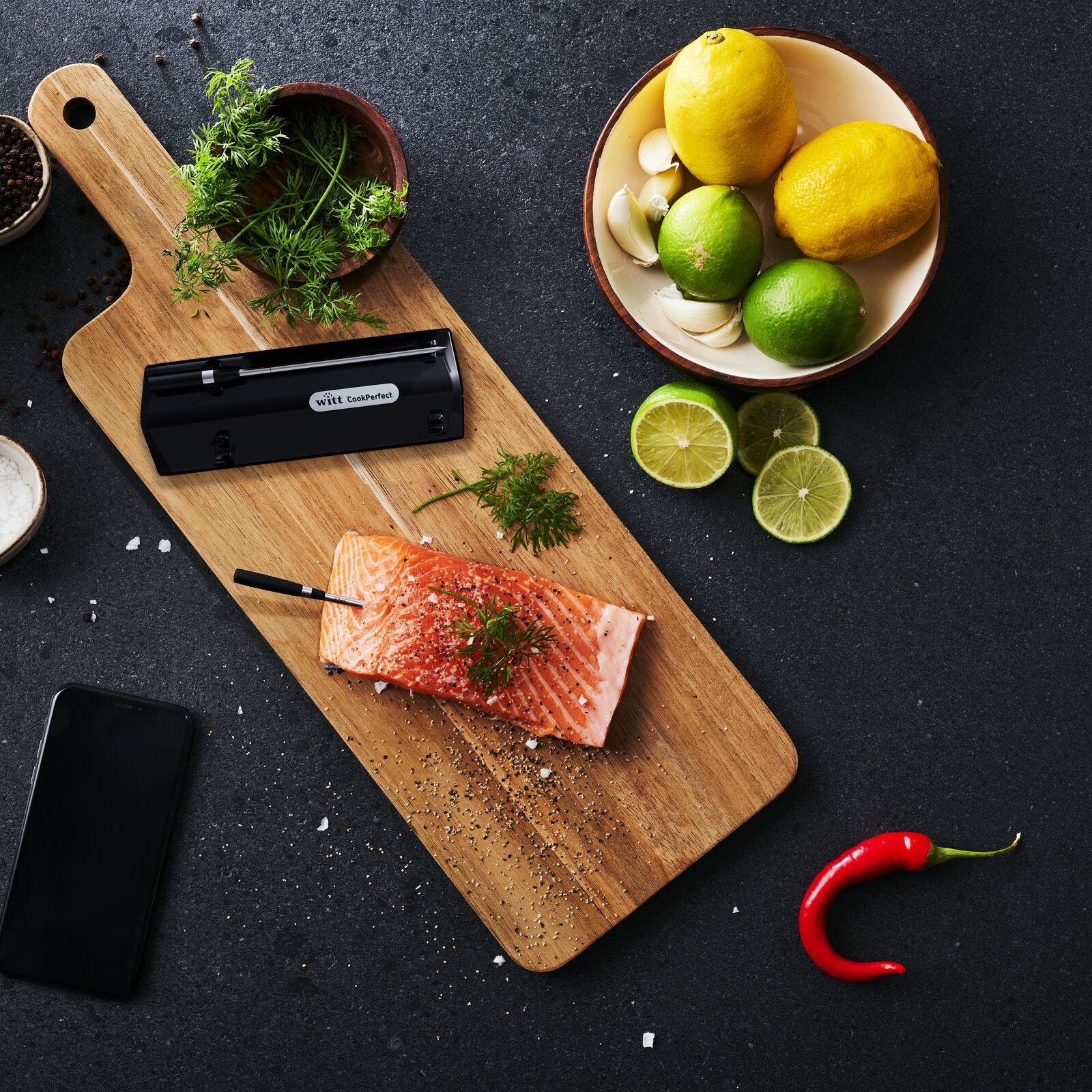 Witt CookPerfect Wireless Dual Frying thermometer Black