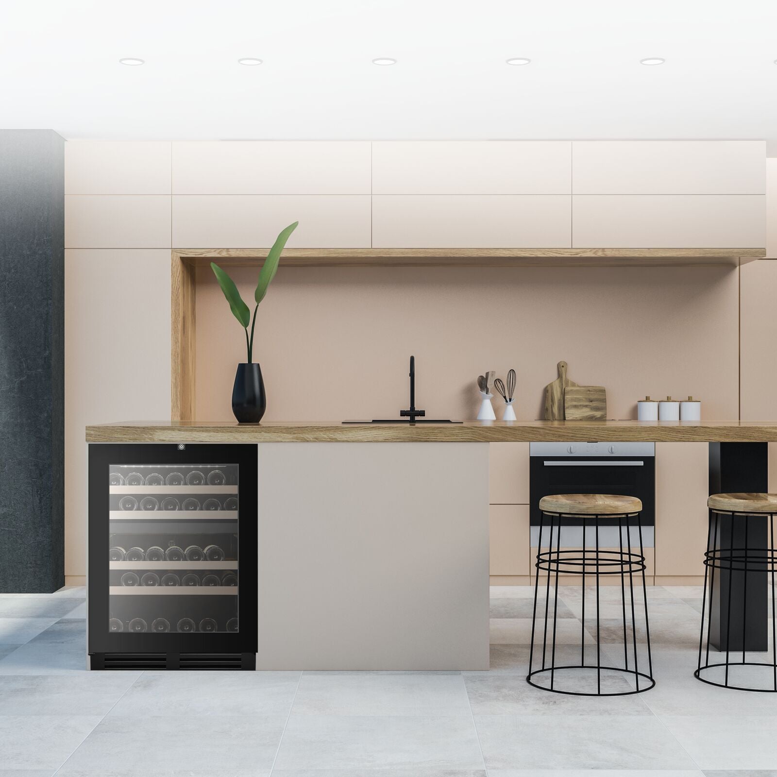 Witt WU6082T2-2B39 Built-in wine Black
