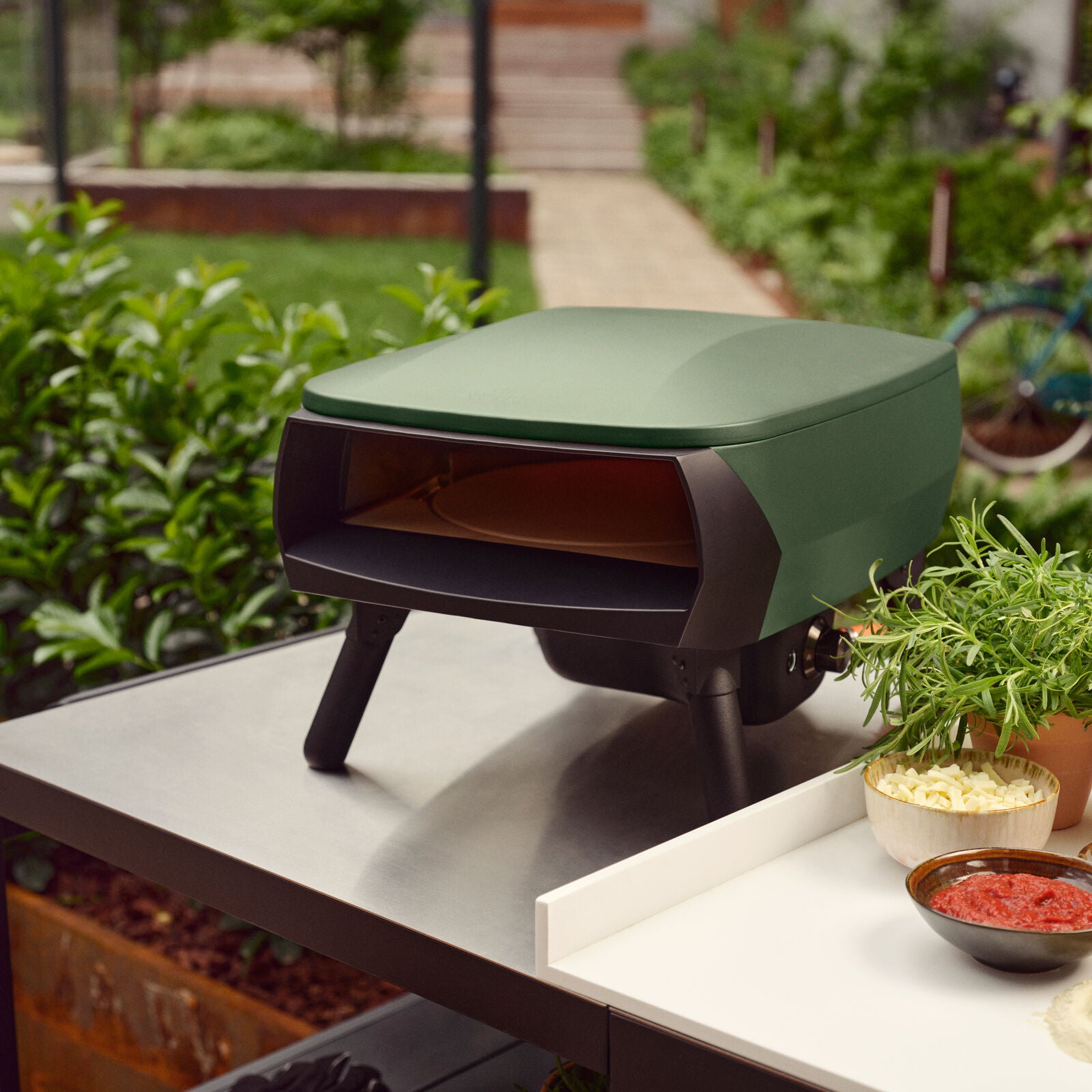 Witt PICCOLO Rotante 13in Mat Green EU Pizza oven