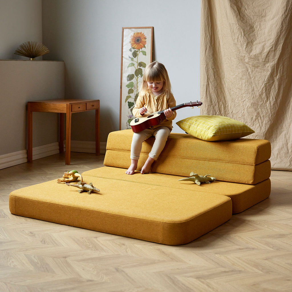 by KlipKlap 3 Fold Sofa 120 cm Mustard