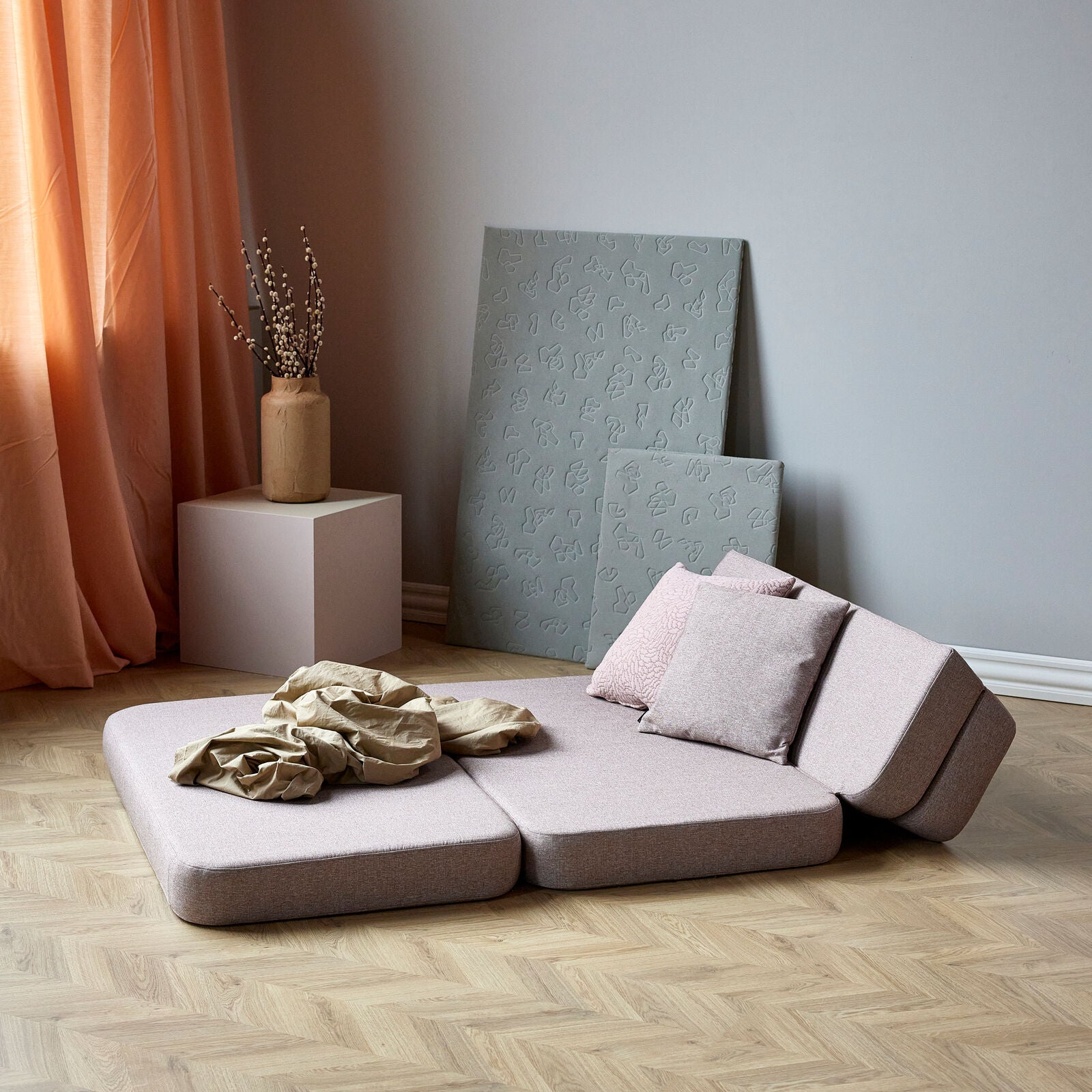 by KlipKlap 3-osainen sohva 120 cm Soft Rose
