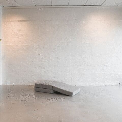 by KlipKlap 3 Fold Sofa Single Soft Multi Grey