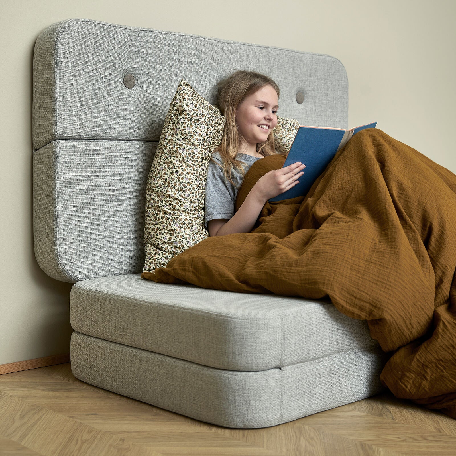 by KlipKlap 3-osainen Sohva XL Pehmeä 140 cm Beige