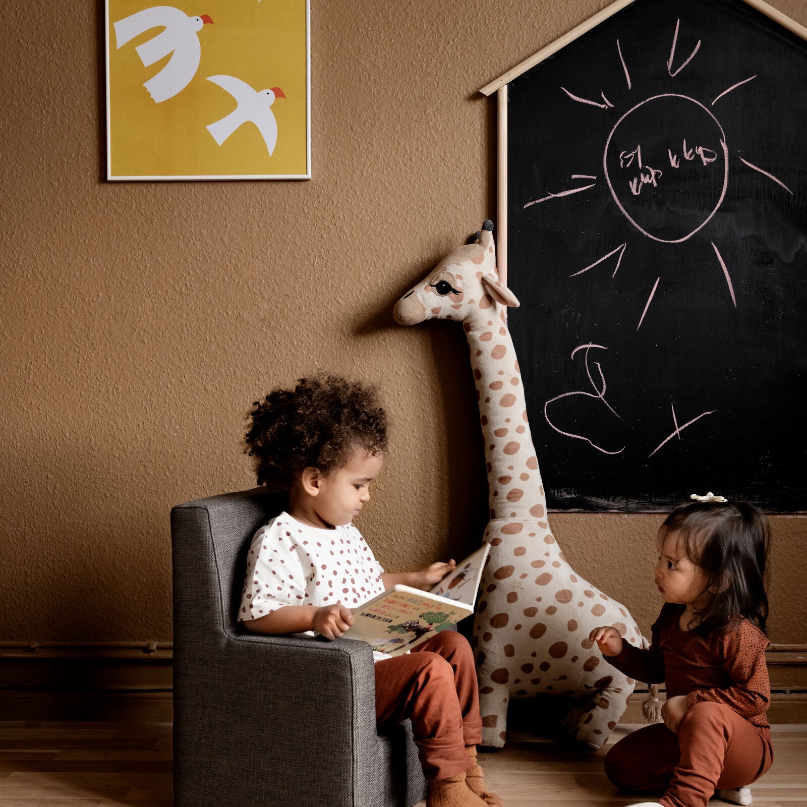 by KlipKlap Kids Chair Brown