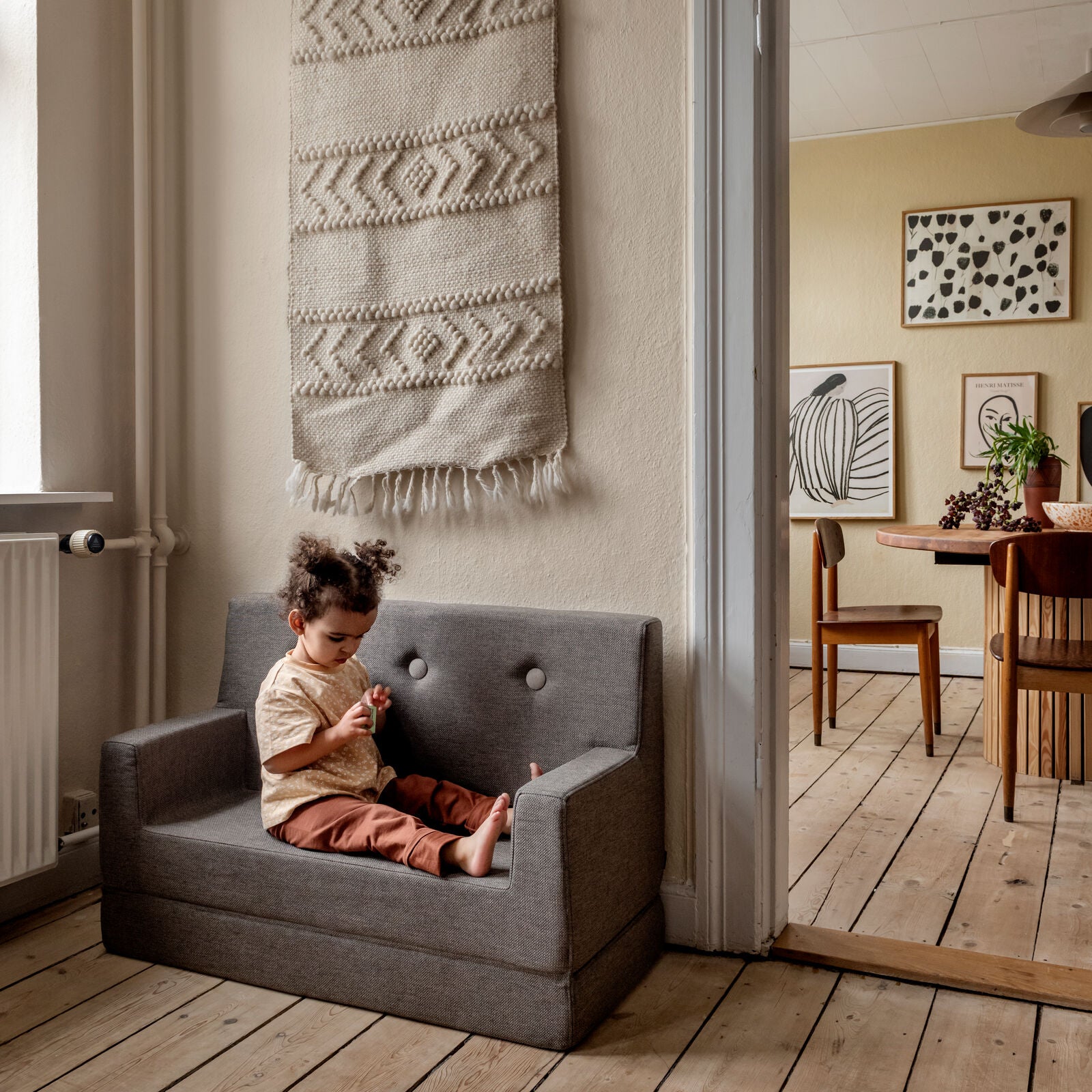by KlipKlap Kids Sofa Brown