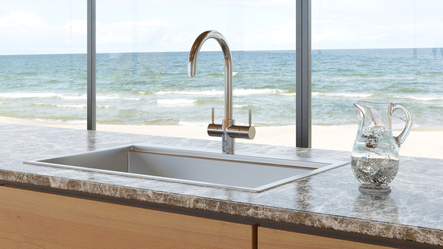 Insinkerator 3N1 Tap - J Shape Tap Chrome
