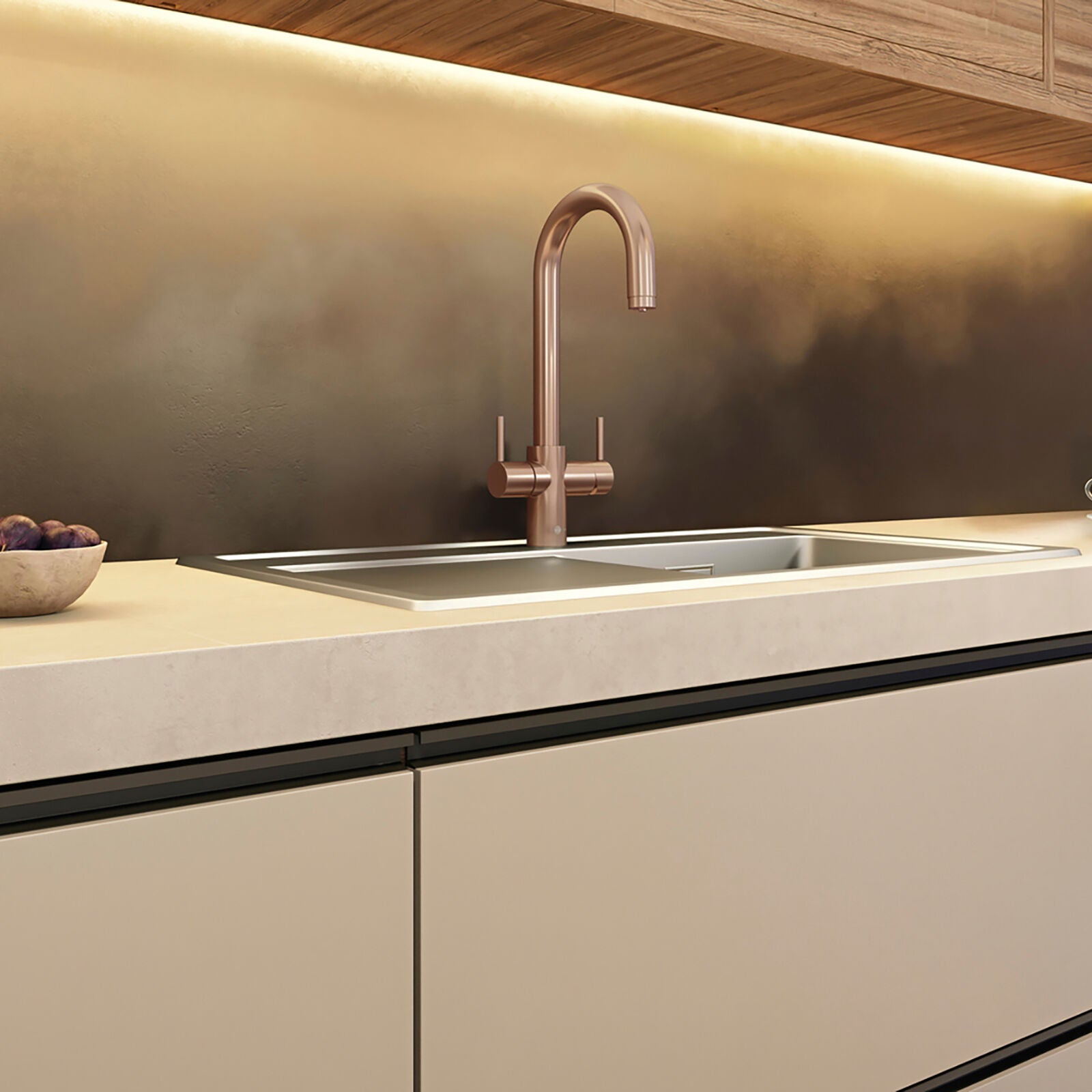 Insinkerator 3N1 Tap - J Shape Tap Rose Gold