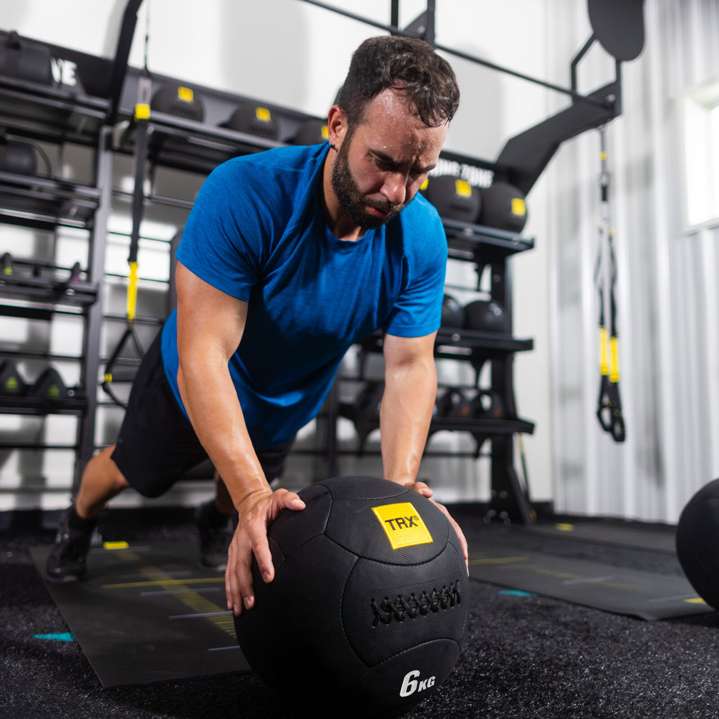 TRX HexGrip, 35 cm, 8 kg Medicine ball Black