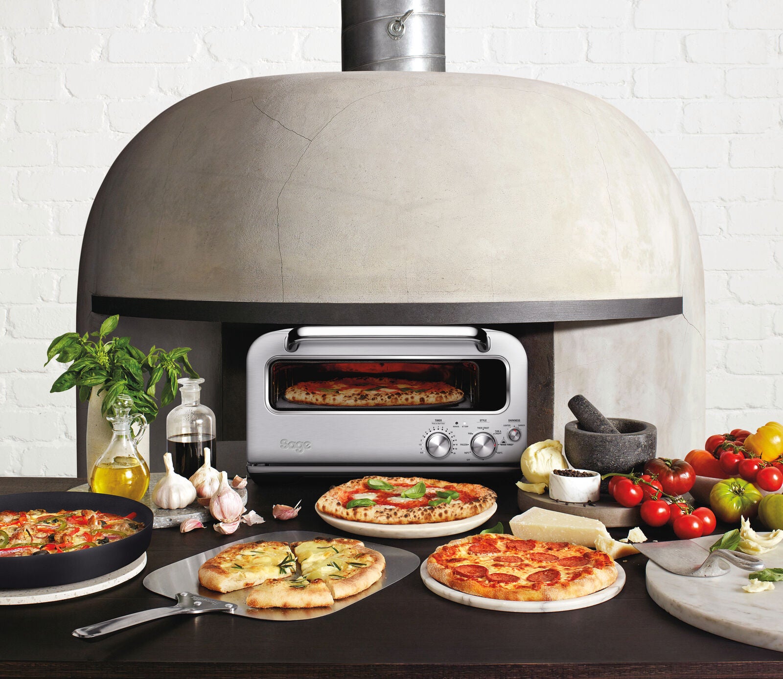 Sage SPZ820BSS Pizzaiolo Oven Compact oven Brushed steel