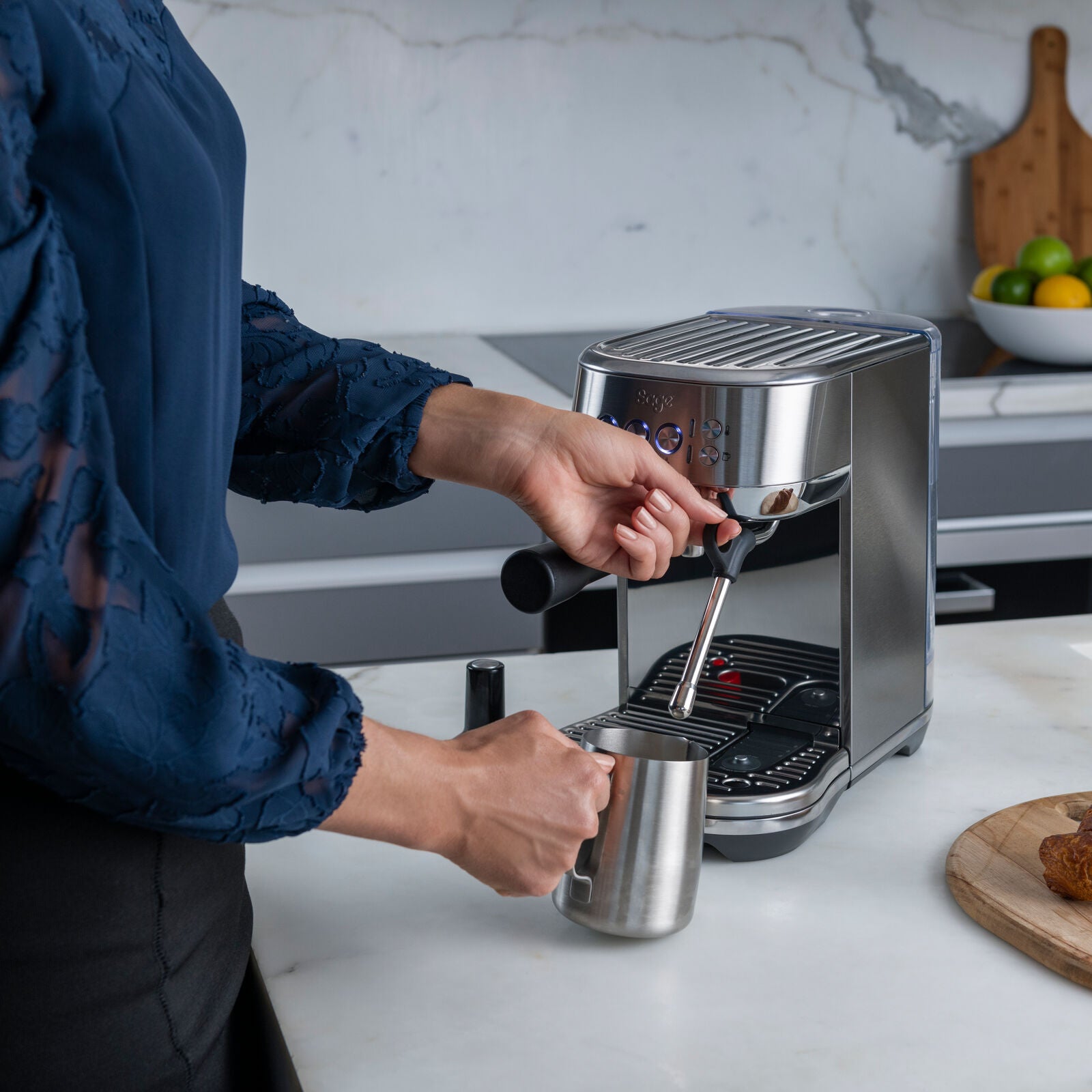 Sage SES500BSS Espresso machine Brushed steel