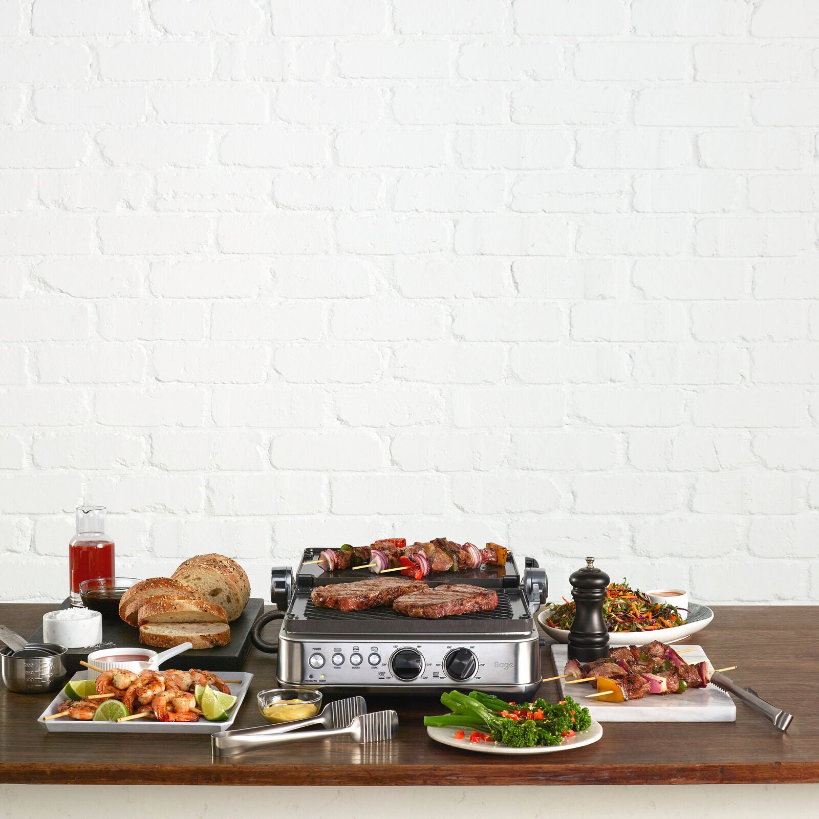 Sage SGR700BSS Grill Grill and sandwich maker Brushed steel