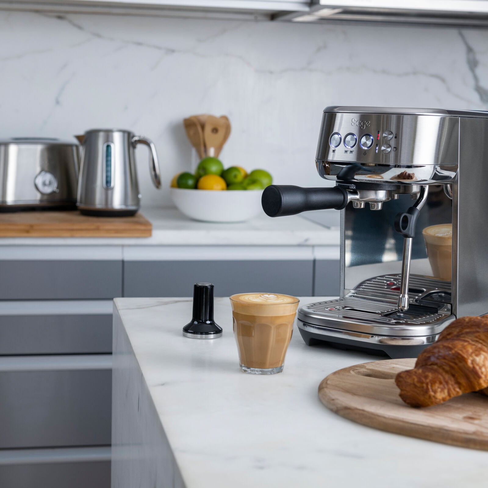 Sage SES450BSS Espresso machine Brushed steel