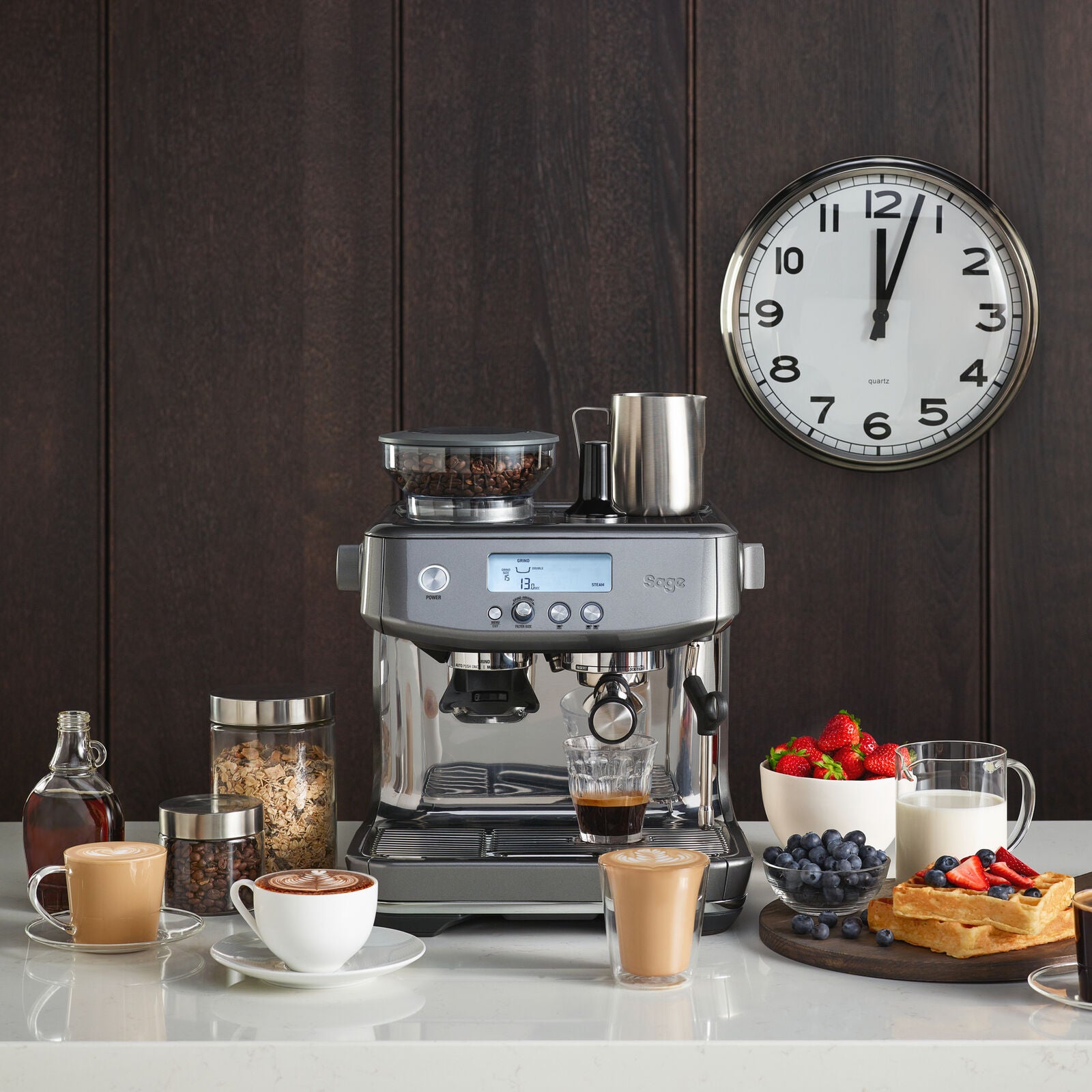 Sage SES878BST Espresso machine Black steel
