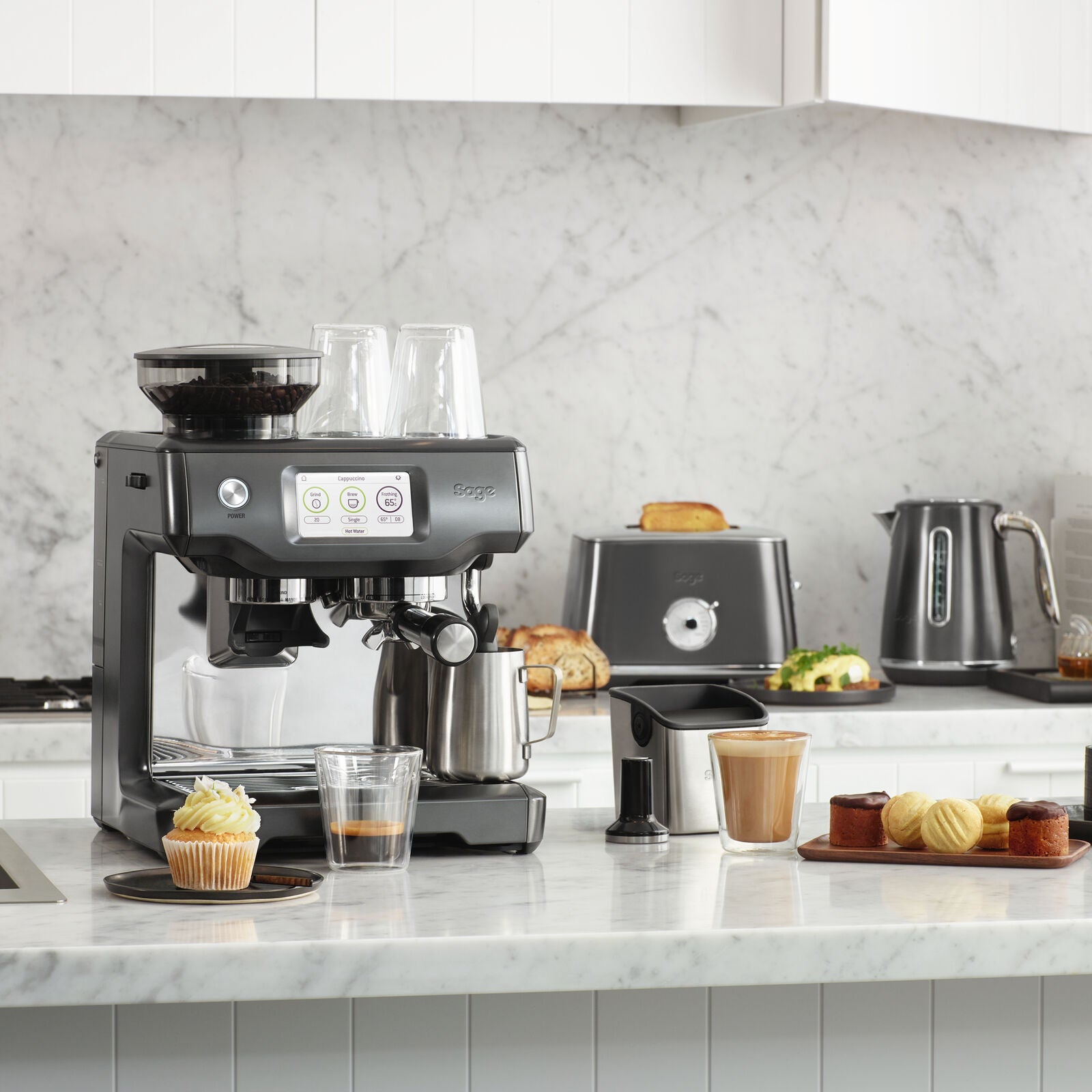 Sage SES880BST Espresso machine Black steel