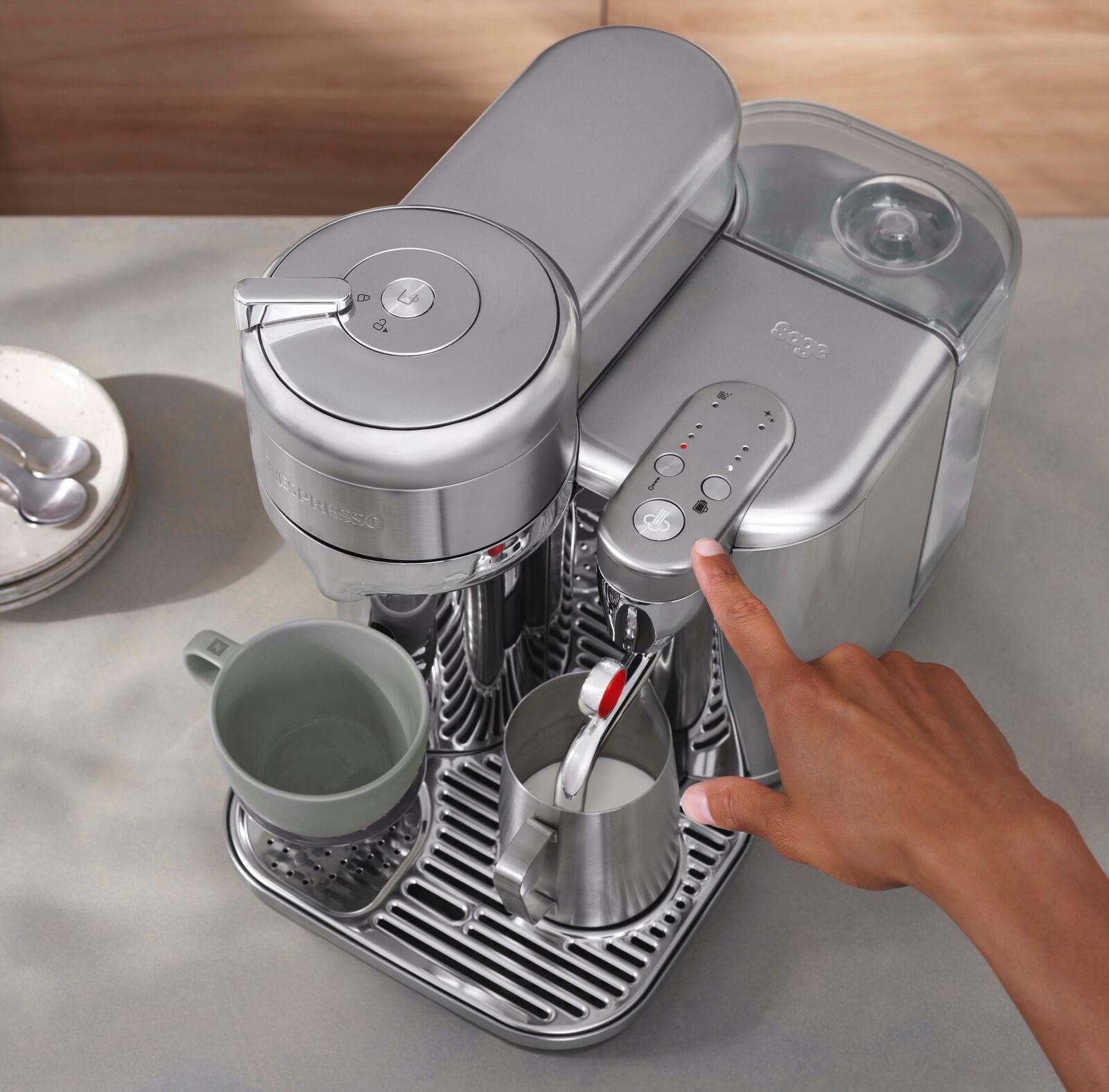 Sage SVE850BSS Capsule machine Brushed Stainless Steel